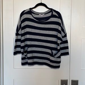 Jack by BB Dakota Navy & Gray Knit Sweater